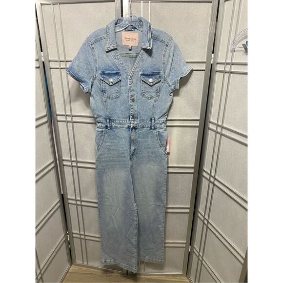 Juicy couture wide leg UTILITY JUMPSUIT NWT size M Retail price $125 - Picture 12 of 12